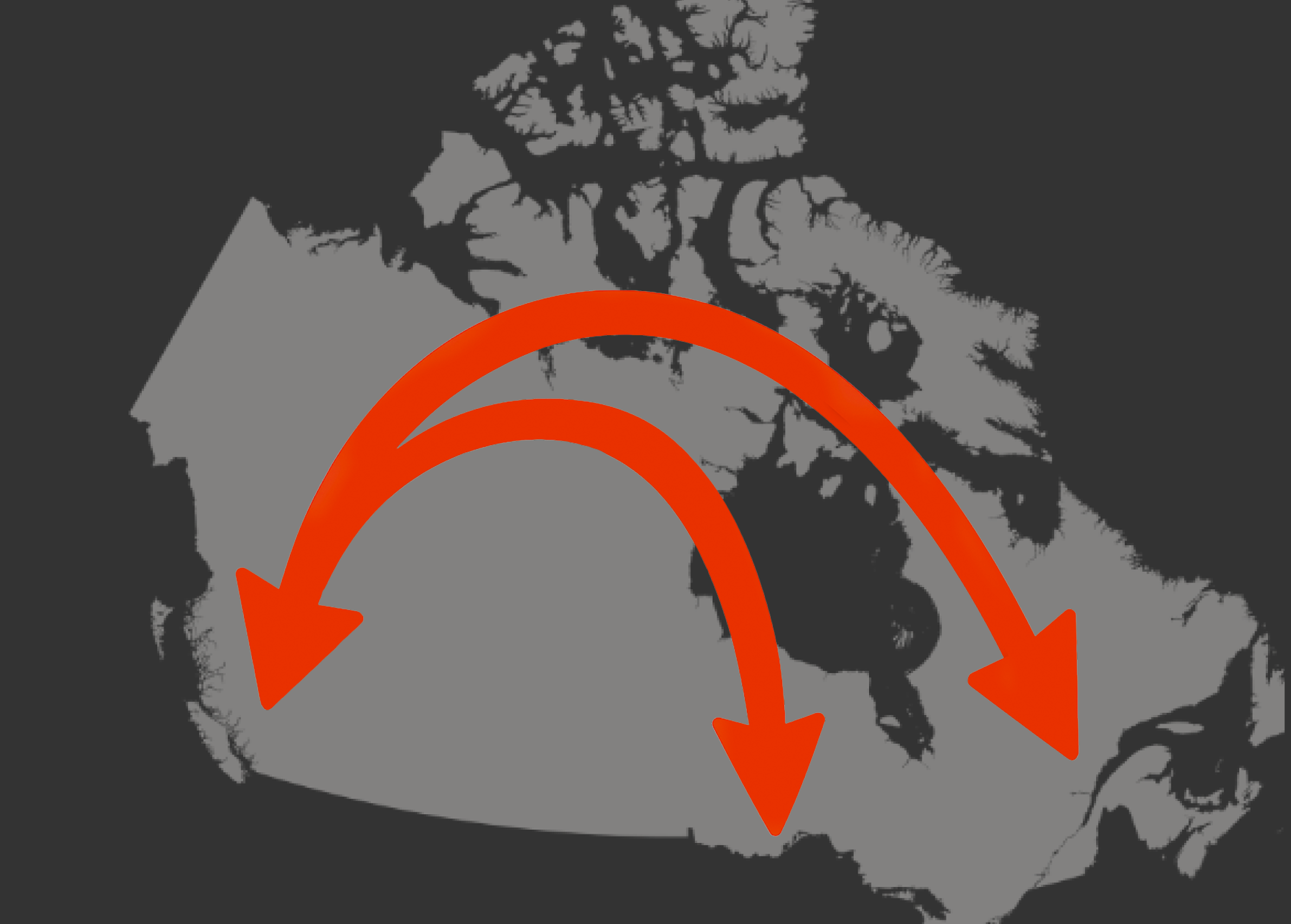 CA map with arrows