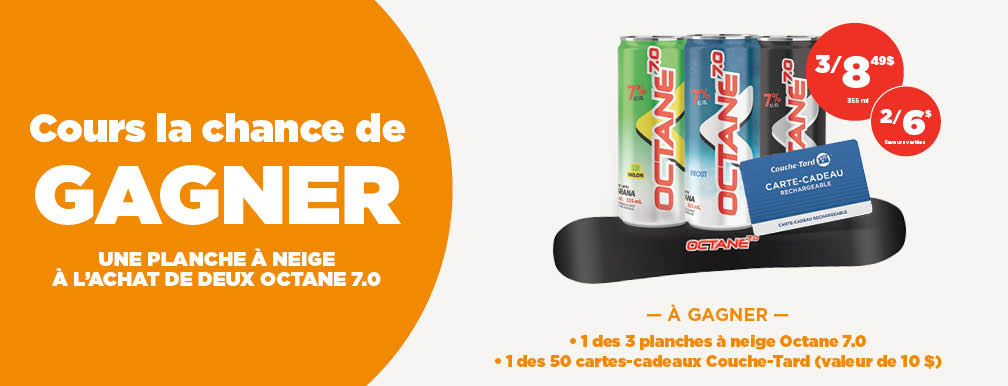 Gagne une planche à neige à l'achat de 2 Octane 7.0