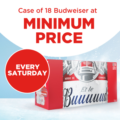 Budweiser at the Minimum price