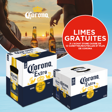 Promotion caisse de 12 Corona - Reçois des limes gratuites