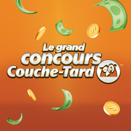 le grand concours Couche-Tard. Votre chance de gagner 75 000$ en argent et des récompenses. 