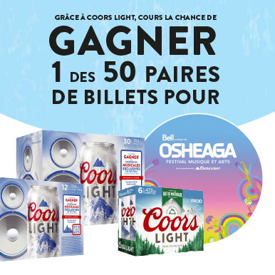 Cours la chance de gagner 1 des 50 paires de billets pour Osheaga!
